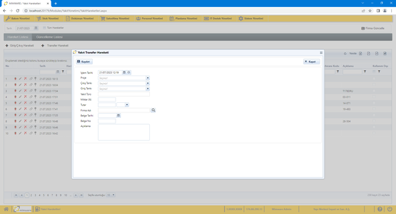 Adding Fuel Movements Transfer