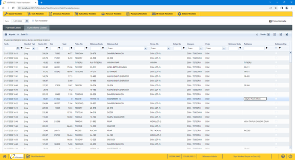 Fuel Movements List 2